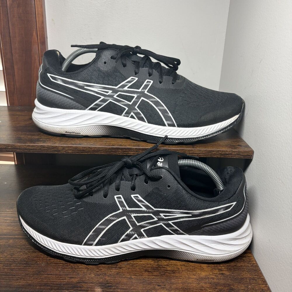 ASICS Gel Excite 9 Black White Running Shoes 1011B338 Mens 10.5